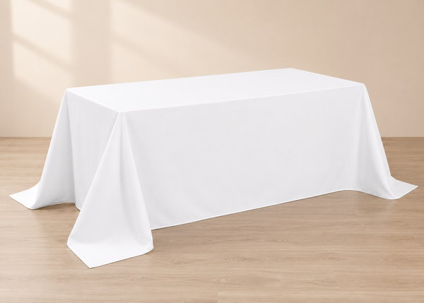 White Rectangular Tablecloth