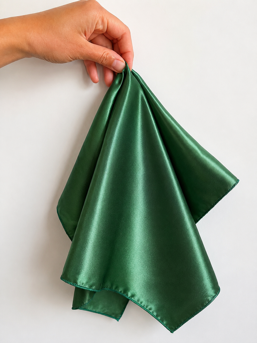 Satin  Forest Green Napkins