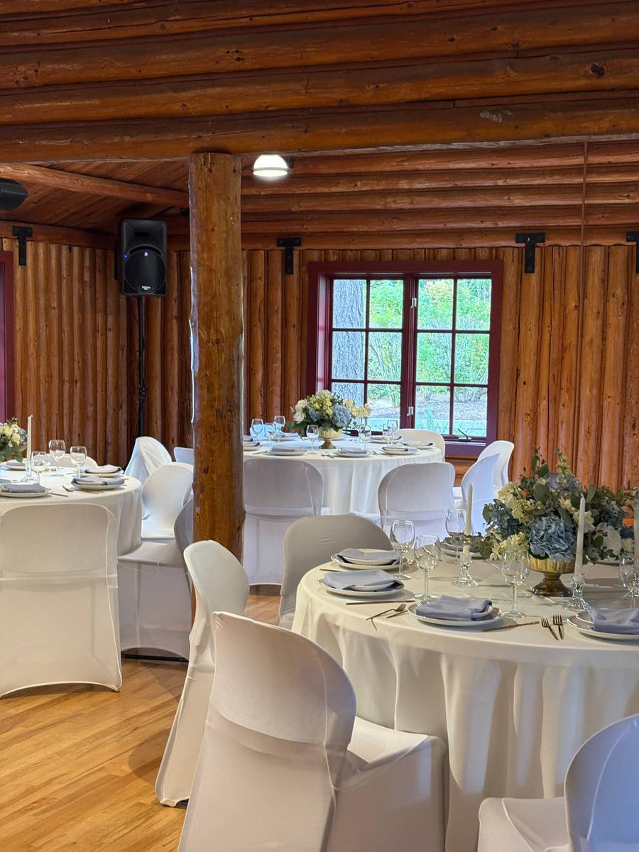 White Round Tablecloth