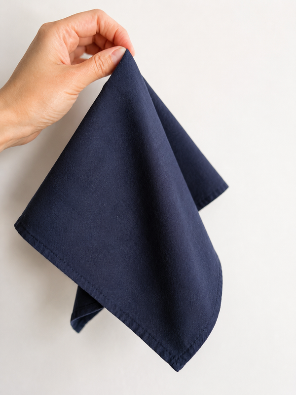 Navy Blue Cotton Napkins