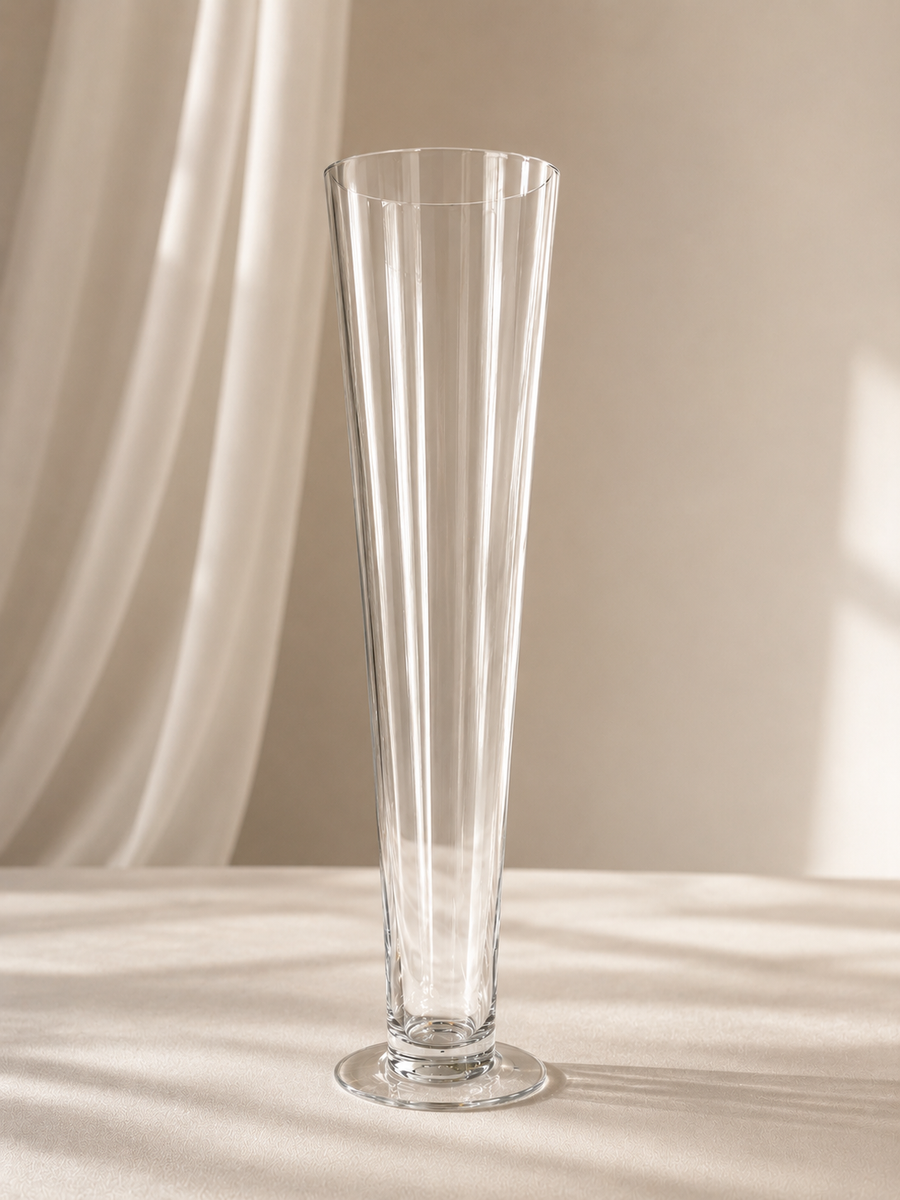 Tall Clear Glass Vase