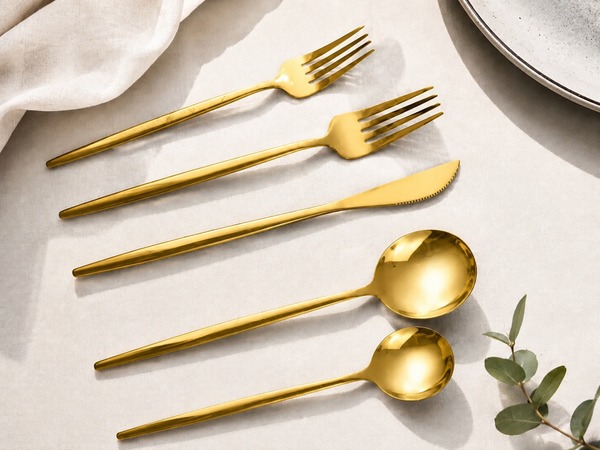 Gold Flatware Set
