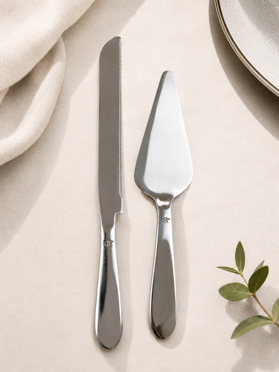 Silver Cake Server Set