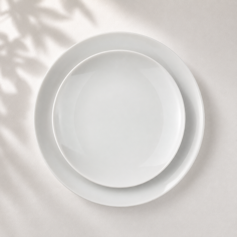 White Dinner & Salad Plates