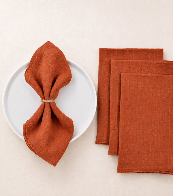 Terracotta Linen & Cotton Napkins