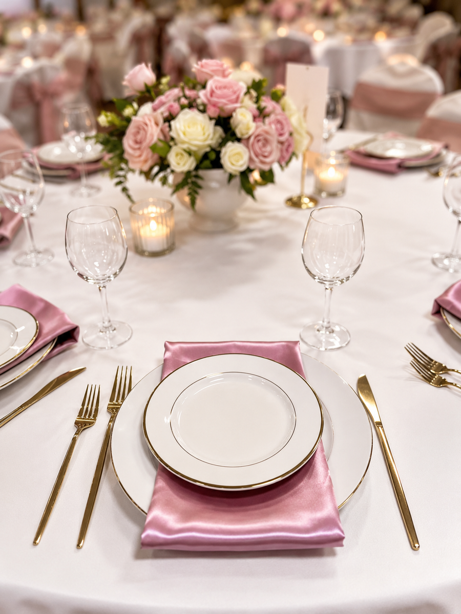 Satin Dusty Rose Napking