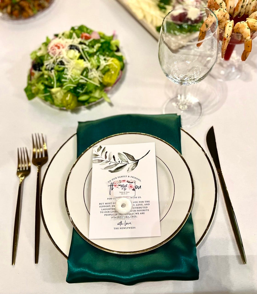 Satin  Forest Green Napkins