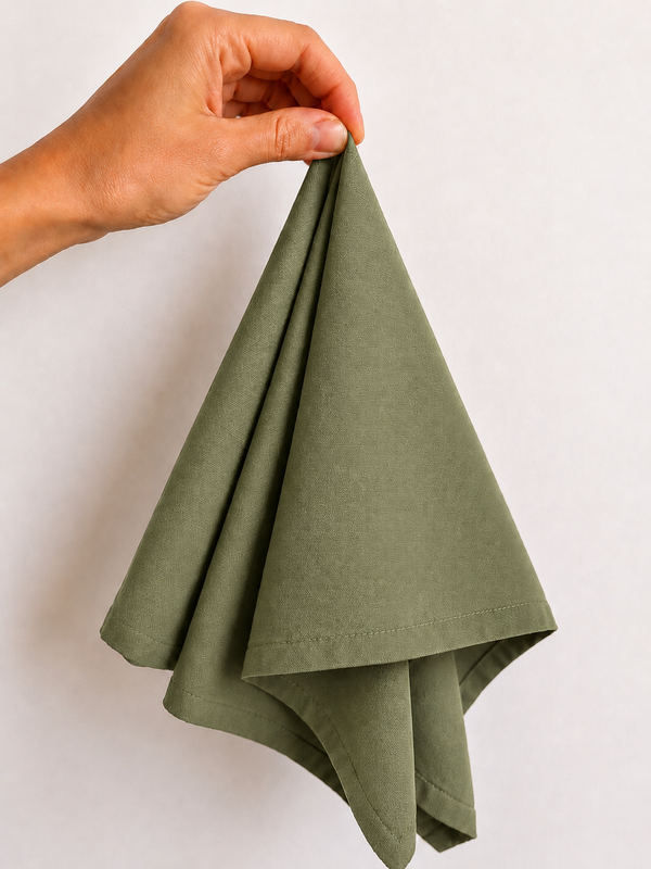 Cotton Napkins Ari Green Color.