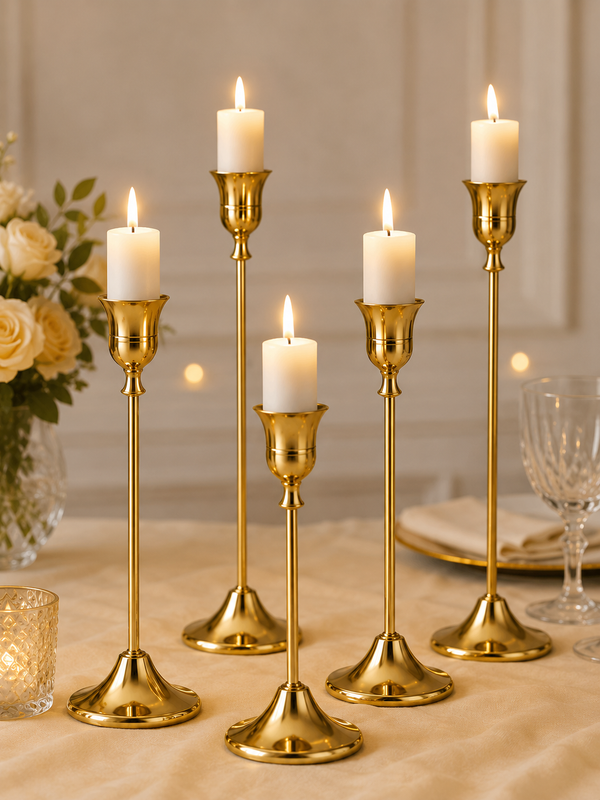 Gold Taper Candle Holders